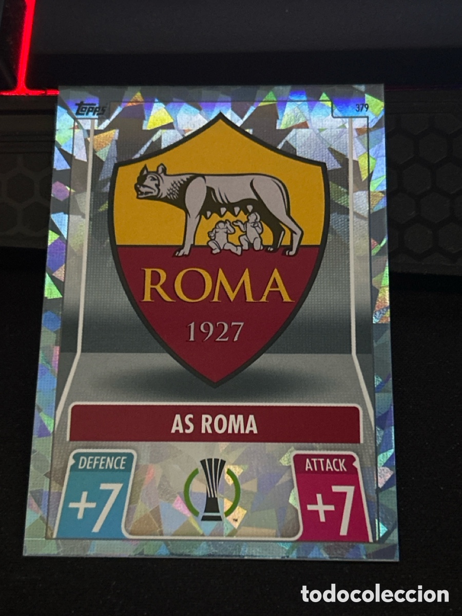 Cromos de f&uacute;tbol: 379 LOGO ESCUDO (ROMA) CRYSTAL PARALLEL CHAMPIONS LEAGUE TOPPS MATCH ATTAX 2021 2022 21 22