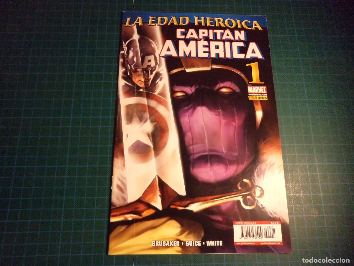 Fu&szlig;ball-Sticker: Capitan America. Vol 8. n&ordm; 1. Panini. (ref-09)
