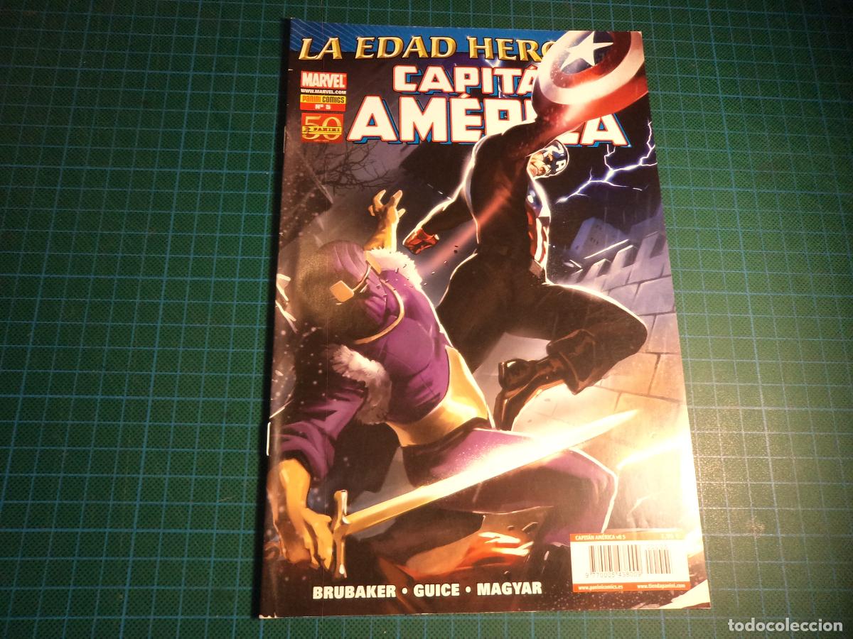 Fu&szlig;ball-Sticker: Capitan America. Vol 8. n&ordm; 5. Panini. (ref-09)