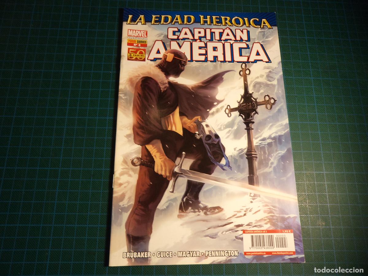 Fu&szlig;ball-Sticker: Capitan America. Vol 8. n&ordm; 3. Panini. (ref-09)