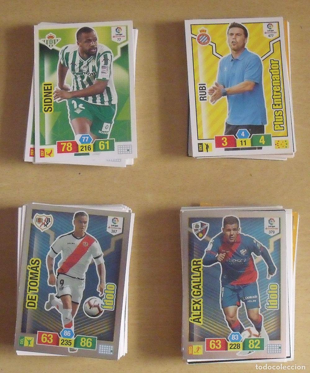 Football Stickers: Adrenalyn. Panini. Liga 2018-2019. Lote 134 cromos. 9x6,5 cm. F&uacute;tbol. Algunos repetidos.