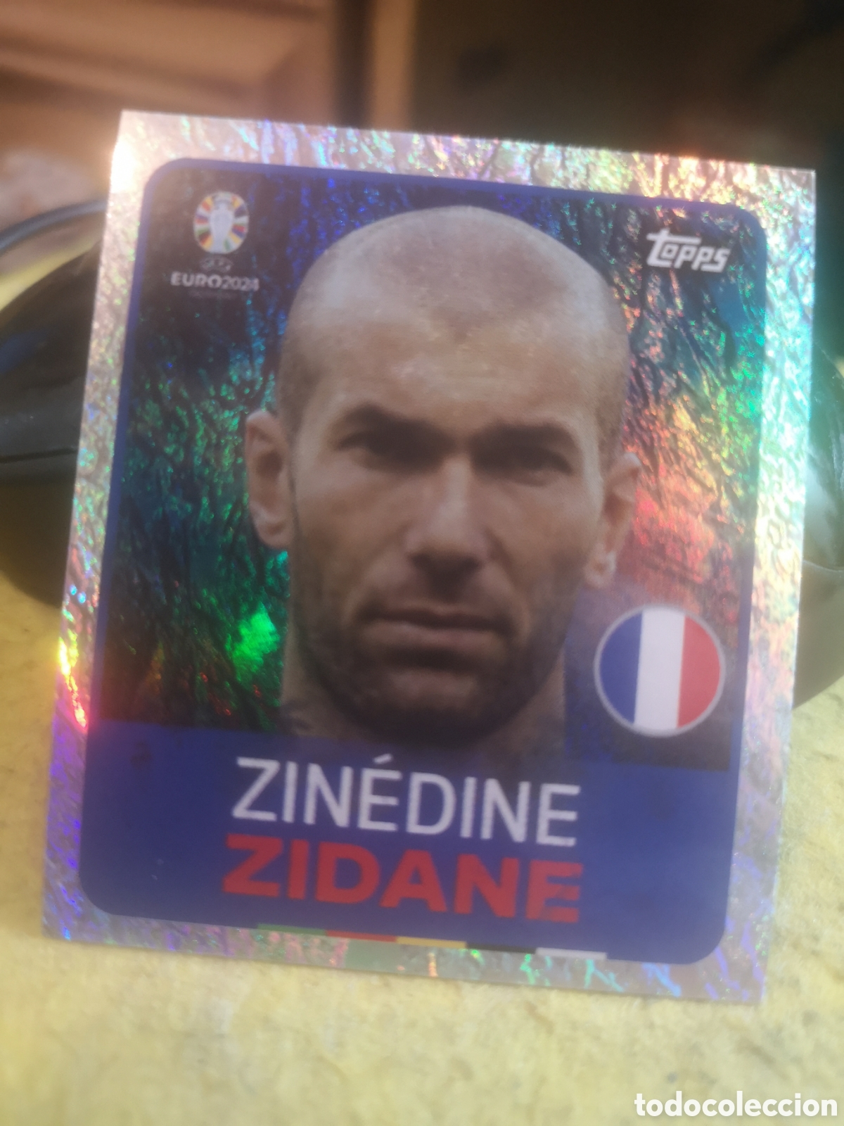 Cromos de f&uacute;tbol: STICKER TOPPS UEFA EURO 2024 LEGEND ZINEDINE ZIDANE PARALELA BASE - LEG 8