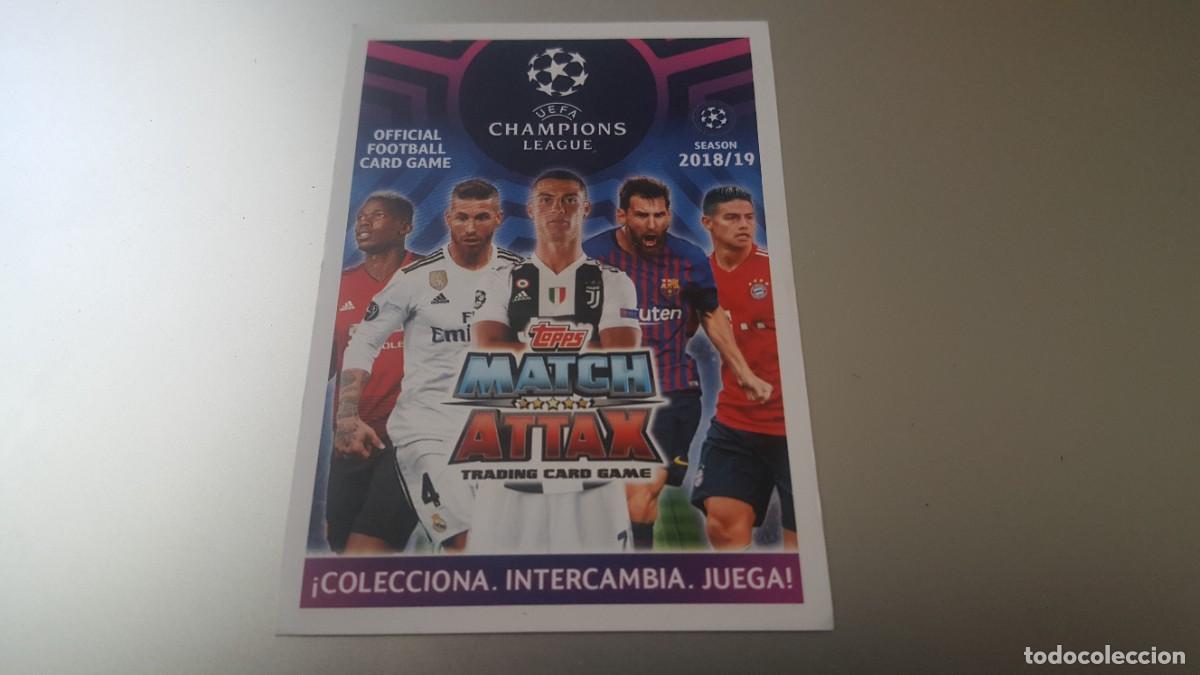 Cromos de F&uacute;tbol: TOPPS MATCH ATTAX TRADING CARD GAMES CHAMPIONS LEAGUE SEASON 2018 19 CARTA PRESENTACION