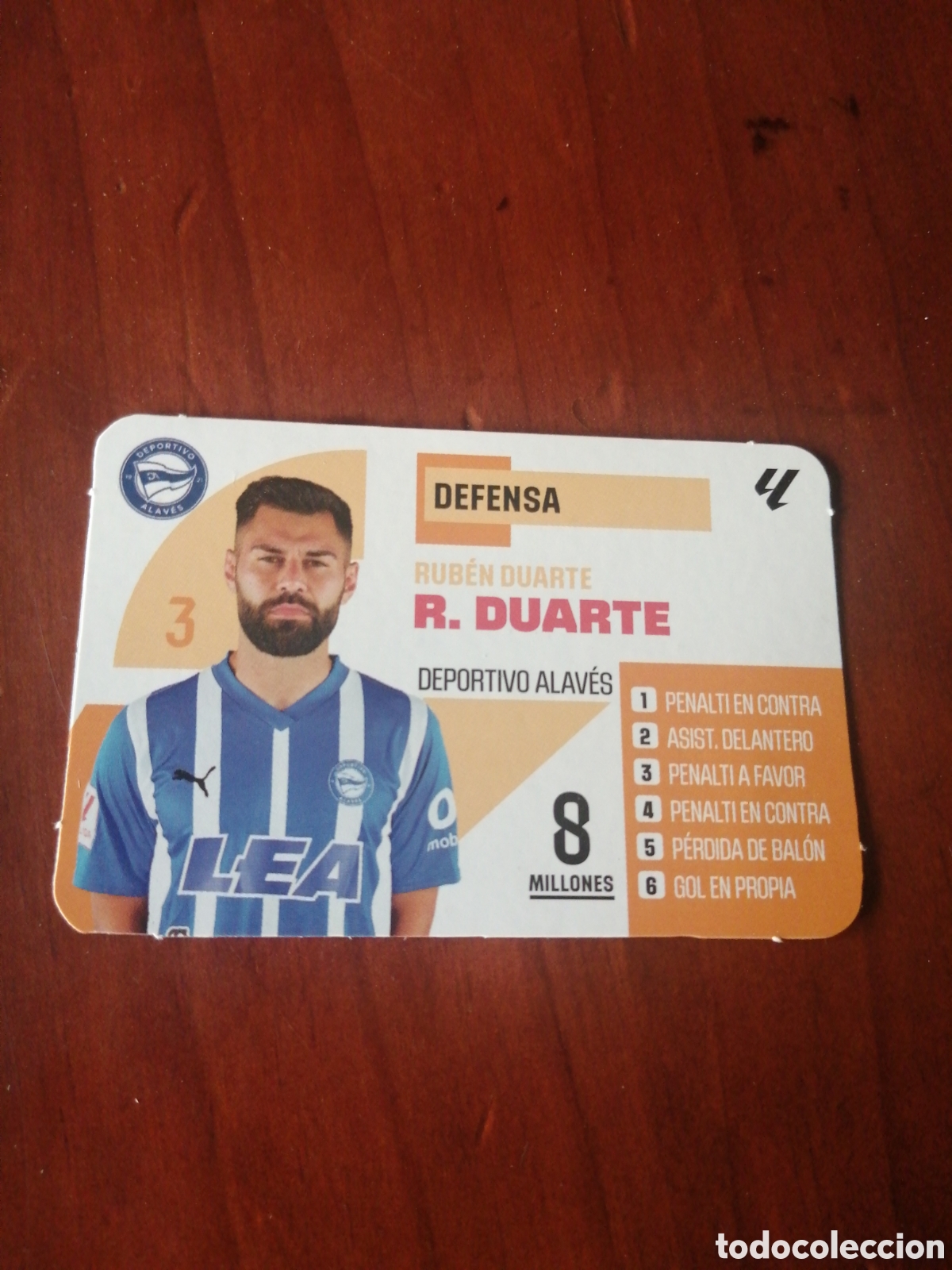 Cromos de Futebol: EL JUEGO DE LA LIGA BORR&Aacute;S 2023 2024 23 24 CROMO FICHA DEPORTIVO R. DUARTE