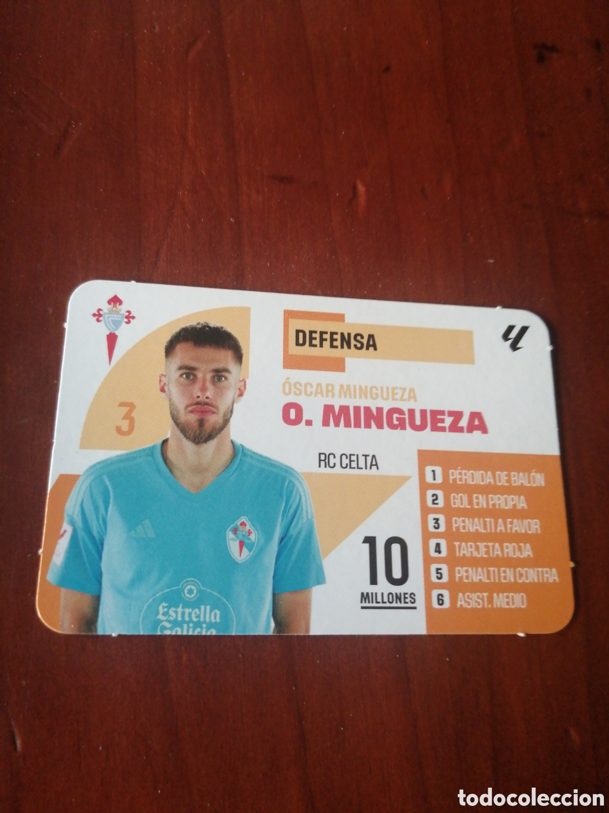 Cromos de Futebol: EL JUEGO DE LA LIGA BORR&Aacute;S 2023 2024 23 24 CROMO FICHA RC CELTA O. MINGUEZA