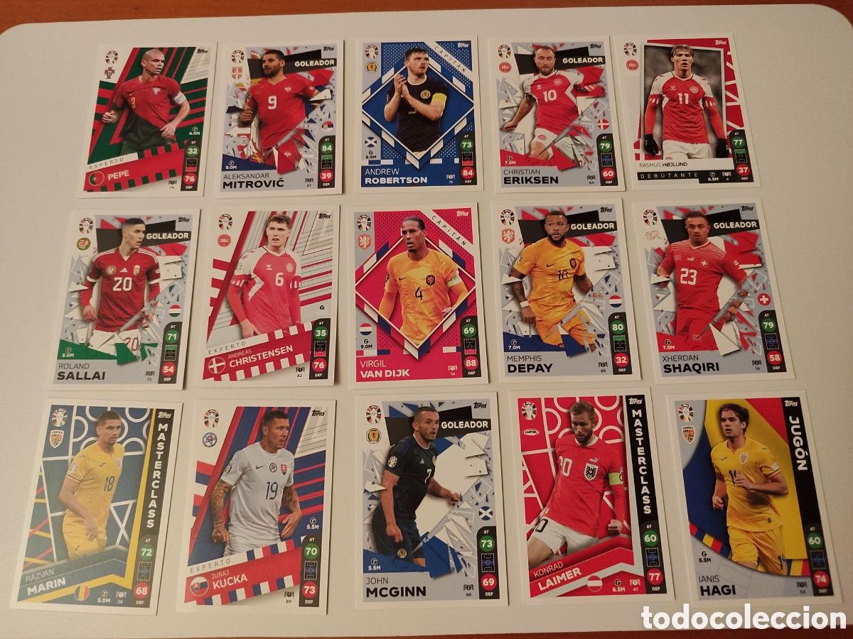 Cromos de F&uacute;tbol: Lote 15 cromos Euro 2024 Germany Lidl