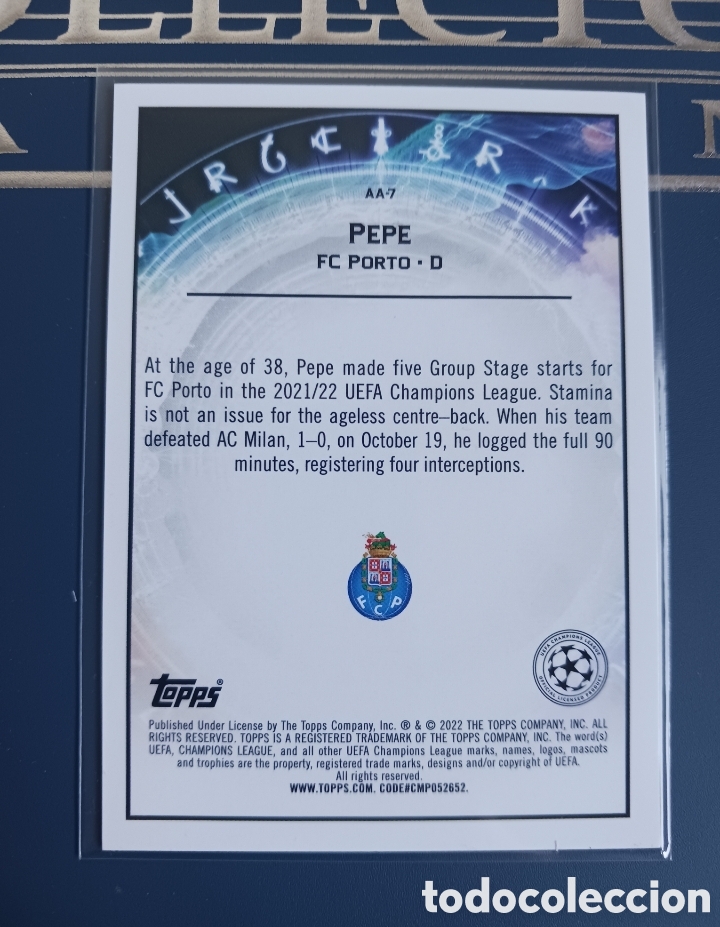 Cromos de f&uacute;tbol: Pepe topps merlin Oporto - Foto 2