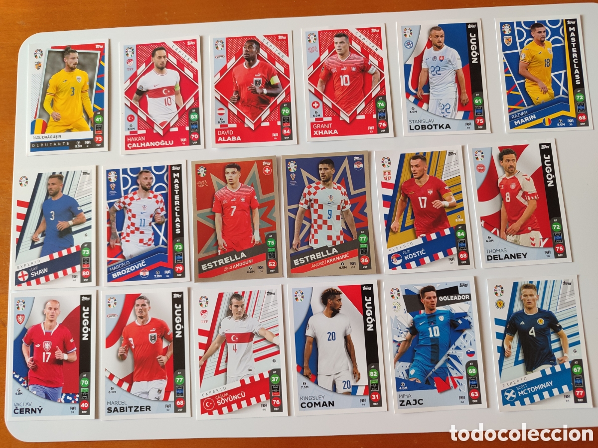Cromos de F&uacute;tbol: Lote de 18 cromos Euro 2024 Germany Lidl