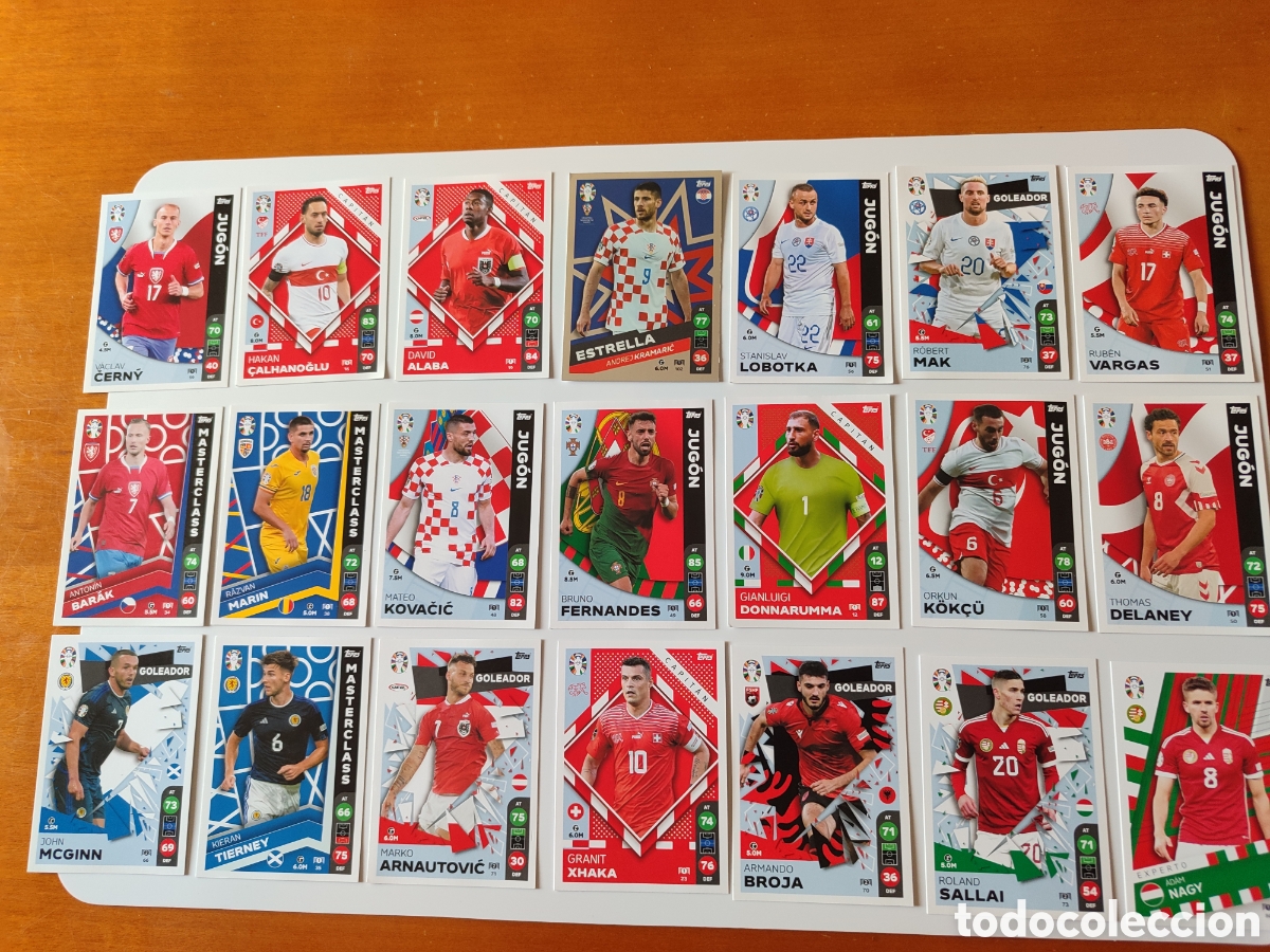 Cromos de F&uacute;tbol: Lote de 21 cromos Euro Germany 2024 Lidl