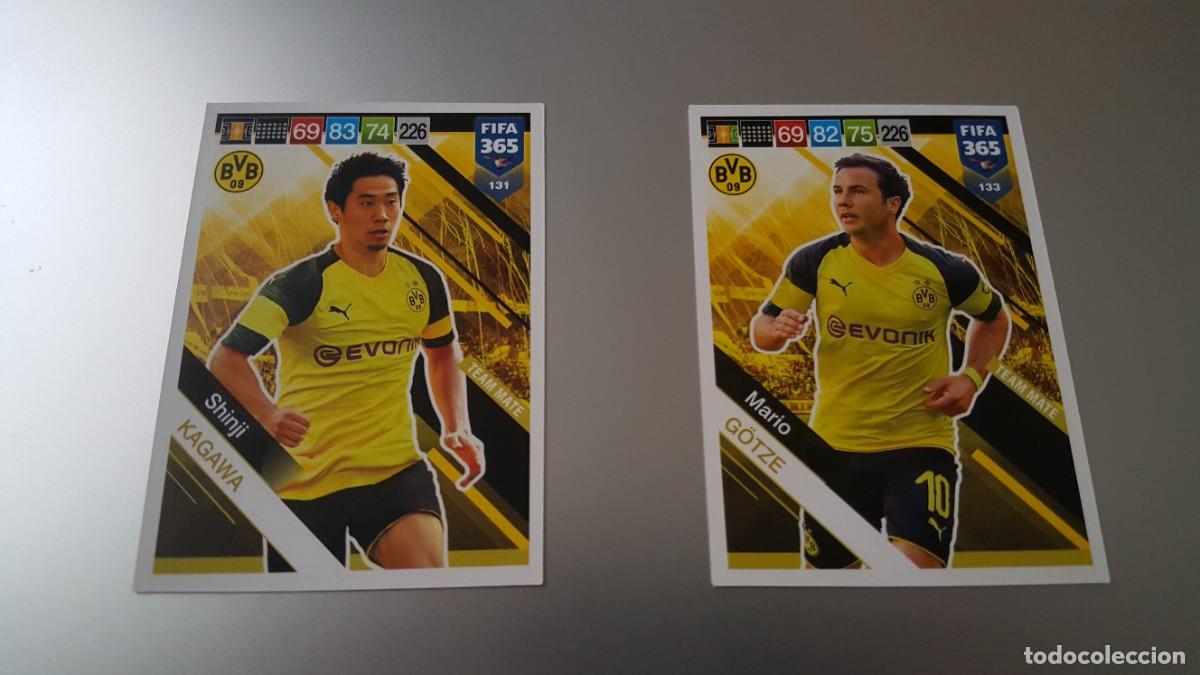 Cromos de F&uacute;tbol: LOTE PANINI ADRENALYN XL FIFA 365 2019 2 CROMOS BORUSIA TEAM MATE, N&ordm; 131, 133