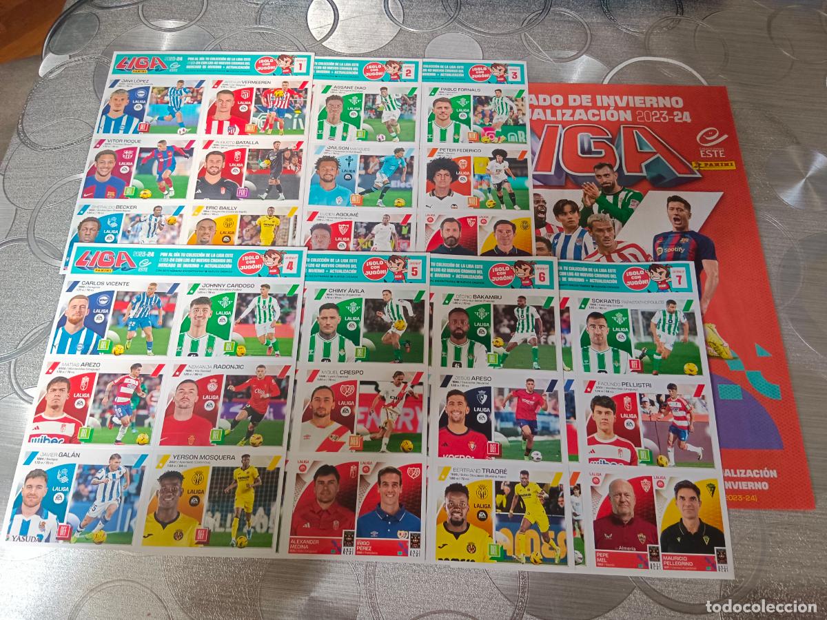 Cromos de Futebol: 2023 2024 23 24 FICHAJES MERCADO DE INVIERNO HOJAS + 42 CROMOS SIN PEGAR ACTUALIZACION