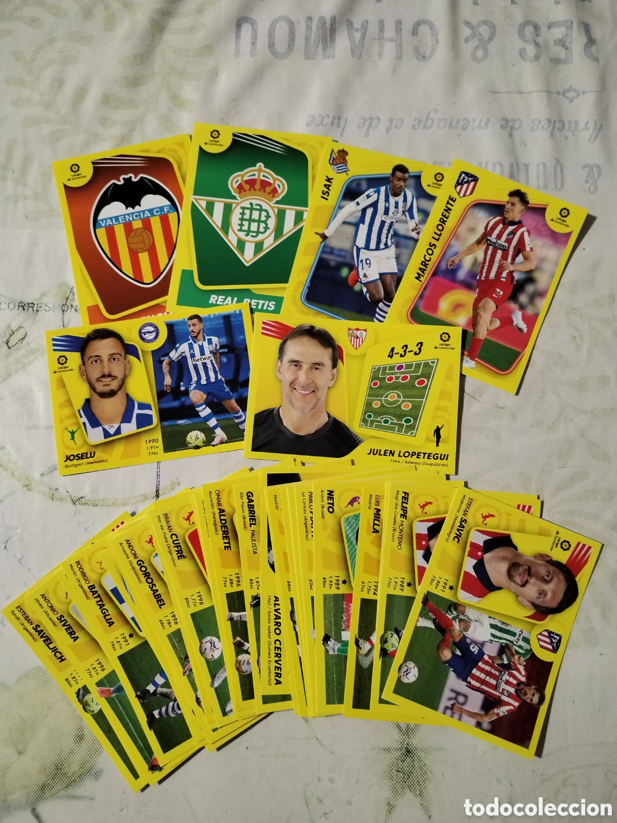Fu&szlig;ball-Sticker: Lote 37 cromos liga f&uacute;tbol 2021-22 Este Panini