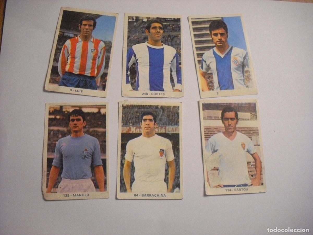 Figurine di Calcio: CAMPEONATO DE LIGA 1971 , LOTE DE 6 JUGADORES DE DIFERENTES EQUIPOS.