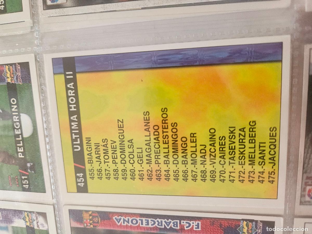 Cromos de Futebol: 454 ultima hora II fichaje mundicromo fichas de la liga 1998 1999 sport