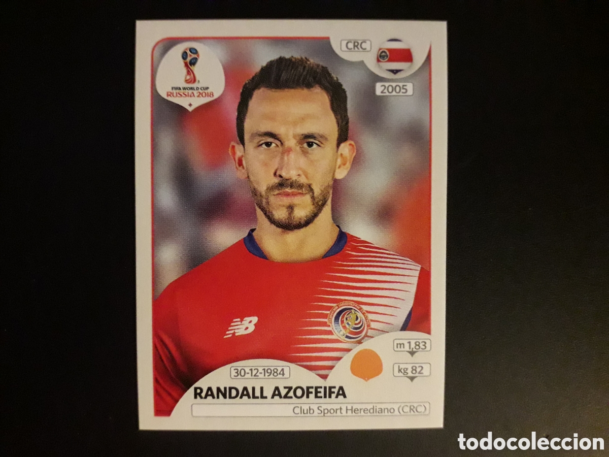 Cartes &agrave; collectionner de Football: AZOFEIFA COSTA RICA MUNDIAL F&Uacute;TBOL RUSIA RUSSIA 2018 N&deg; 406 PANINI SIN PEGAR PEDIDO M&Iacute;NIMO 3&euro;.