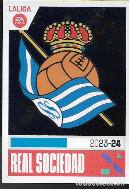 Cromos de f&uacute;tbol: 1.- ESCUDO REAL SOCIEDAD - COLECCIONES ESTE 2023/24 (PANINI)