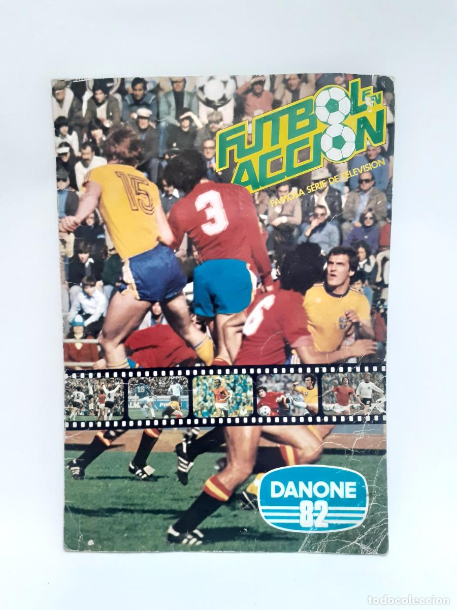 Cromos de F&uacute;tbol: &Aacute;lbum cromos de futbol Danone 82-Futbol en Acci&oacute;n