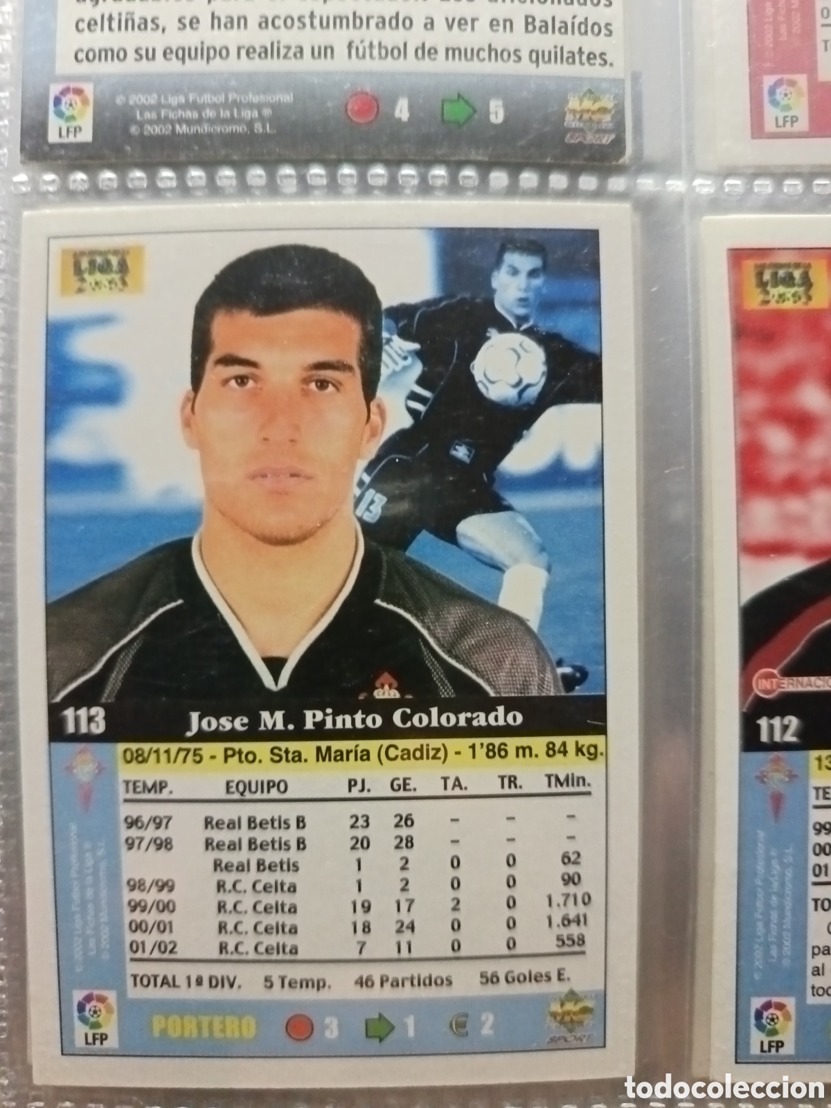 Cromos de f&uacute;tbol: 113 Pinto Mundicromo 2002/2003 - Foto 1
