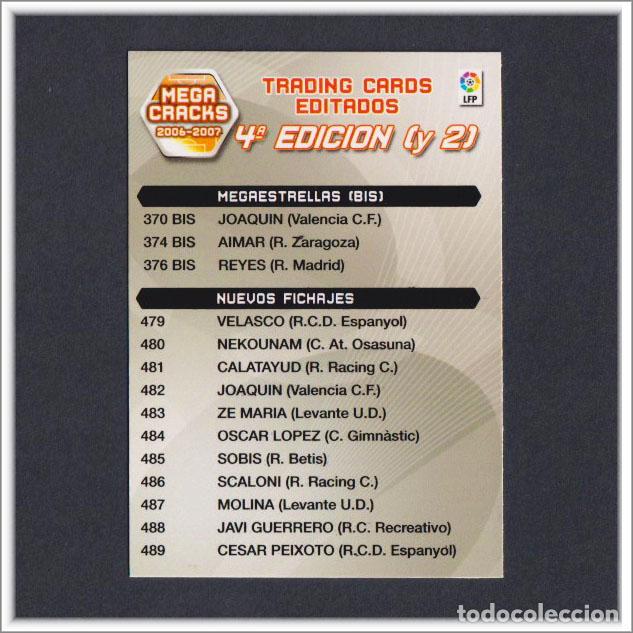 Fu&szlig;ball-Sticker: MEGACRACKS 2006 2007 06 07 PANINI 4&ordf; EDICI&Oacute;N 2 FICHAJES - BIS COLECCI&Oacute;N MEGA CRACKS MGK INDICE 4