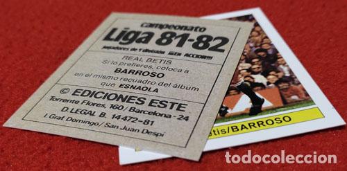 Cromos de f&uacute;tbol: Barroso Real Betis custom 81-82 inedito