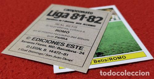 Cromos de f&uacute;tbol: Romo Real Betis custom 81-82