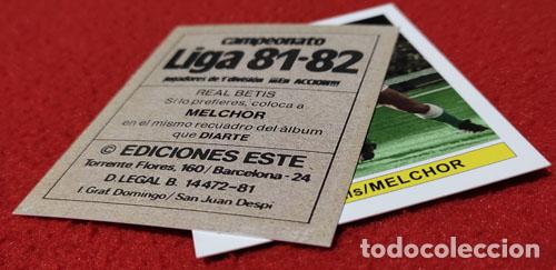 Cromos de f&uacute;tbol: Melchor Real Betis custom 81-82