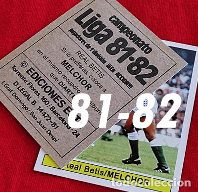 Cromos de f&uacute;tbol: Melchor Real Betis custom 81-82 version 2 inedito