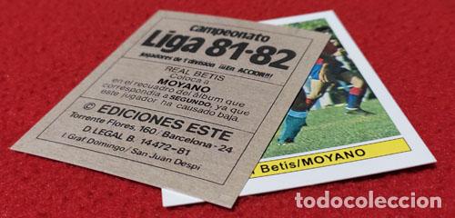 Cromos de f&uacute;tbol: Moyano Real Betis custom 81-82