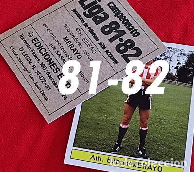Cromos de f&uacute;tbol: Merayo Ath. Bilbao custom 81-82 inedito