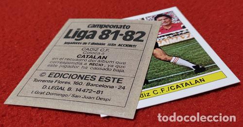 Cromos de f&uacute;tbol: Catalan Cadiz C.F. custom 81-82 inedito