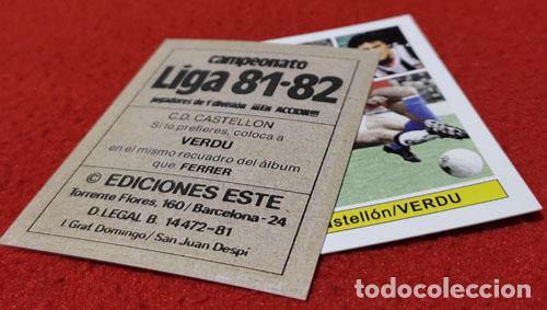 Cromos de f&uacute;tbol: Verdu C.D. Castellon custom 81-82