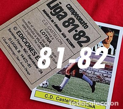 Cromos de f&uacute;tbol: Lotina C.D. Castellon custom 81-82 version 2 inedito