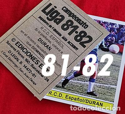 Cromos de f&uacute;tbol: Duran R.C.D. Espa&ntilde;ol custom 81-82