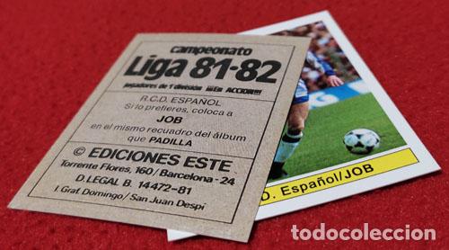 Cromos de f&uacute;tbol: Job R.C.D. Espa&ntilde;ol custom 81-82