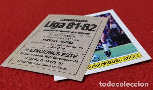 Cromos de f&uacute;tbol: Miguel Angel R.C.D. Espa&ntilde;ol custom 81-82
