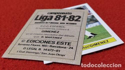 Cromos de f&uacute;tbol: Gimenez R.C.D. Espa&ntilde;ol custom 81-82 - Foto 1