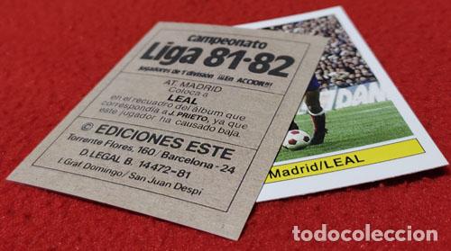 Cromos de f&uacute;tbol: Leal At. Madrid custom 81-82