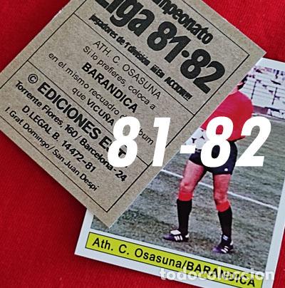 Cartes &agrave; collectionner de Football: Barandica Ath. C. Osasuna custom 81-82 version 2 inedito