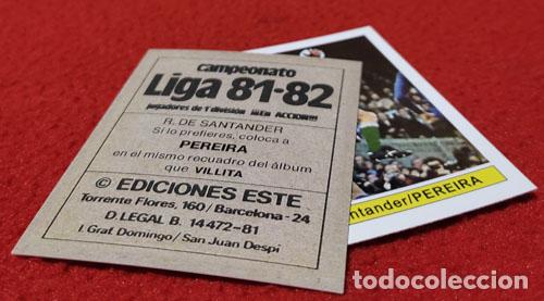 Cromos de f&uacute;tbol: Pereira Racing Santander custom 81-82
