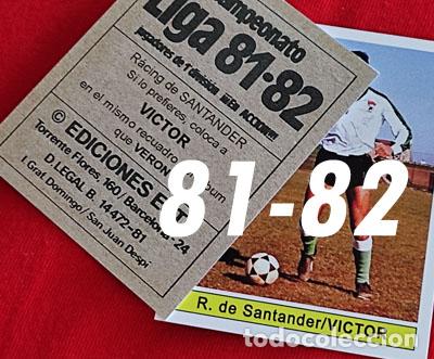 Cromos de f&uacute;tbol: Victor Racing Santander custom 81-82