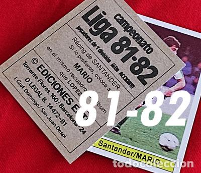 Cromos de f&uacute;tbol: Mario Racing Santander custom 81-82