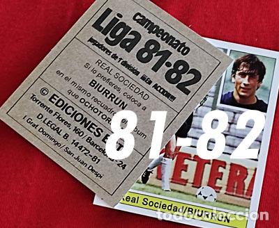 Cromos de f&uacute;tbol: Biurrun Real Sociedad custom 81-82 version 2 inedito