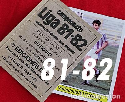 Cromos de f&uacute;tbol: Eutiquio Real Valladolid custom 81-82