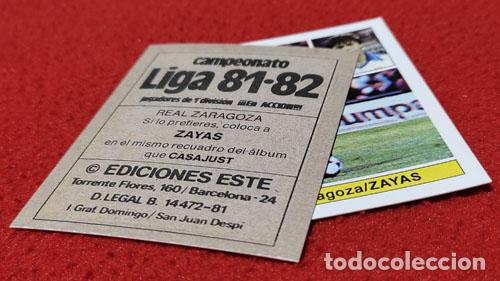 Cromos de f&uacute;tbol: Zayas Real Zaragoza custom 81-82