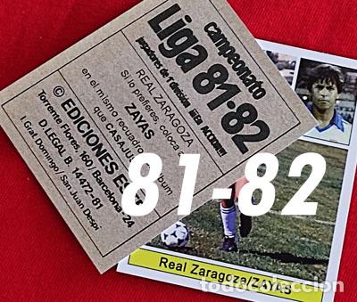 Cromos de f&uacute;tbol: Zayas Real Zaragoza custom 81-82 version 2 inedito