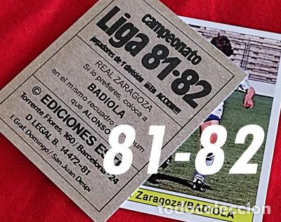 Cromos de f&uacute;tbol: Badiola Real Zaragoza custom 81-82