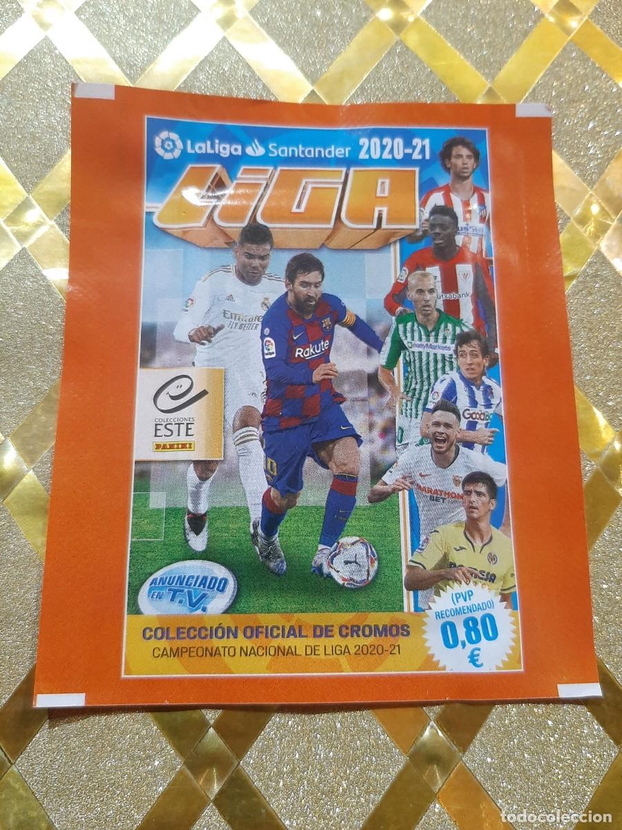 Cromos de f&uacute;tbol: SOBRE DE CROMOS DE FUTBOL SIN ABRIR LIGA ESTE 2020 2021 PANINI !