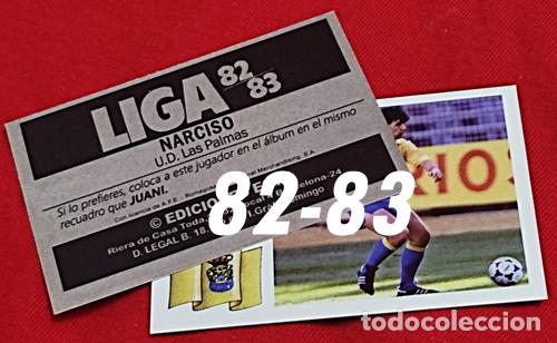 Cromos de f&uacute;tbol: Narciso U.D. Las Palmas custom 82-83