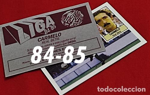 Cromos de f&uacute;tbol: Carmelo Real Betis custom 84-85 inedito