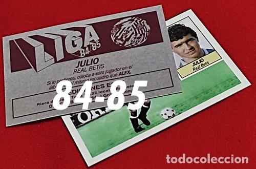 Cromos de f&uacute;tbol: Julio Real Betis custom 84-85 inedito